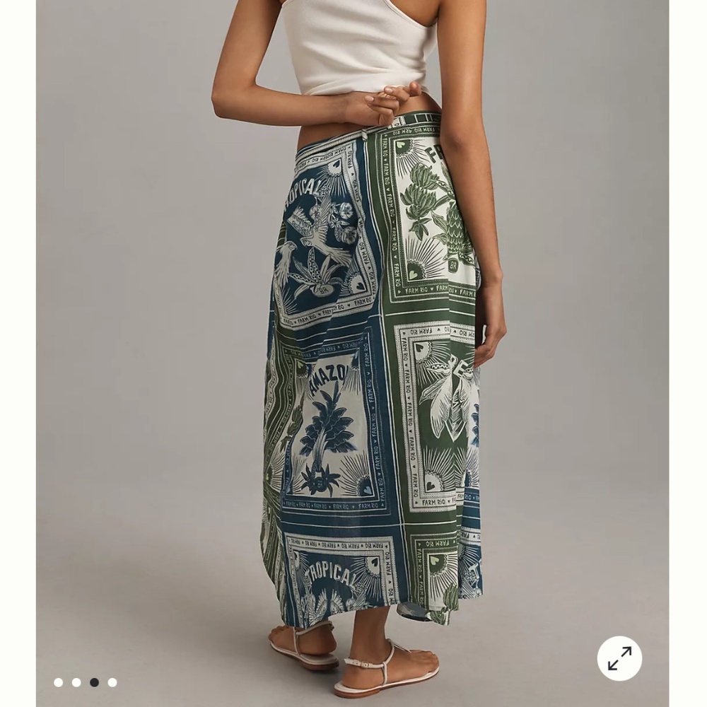 Farm Rio Midi wrap skirt- NWT